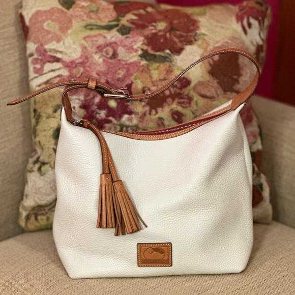 Dooney & Bourke Handbags - Dooney & Burke Patterson Leather Paige Sac in Bone